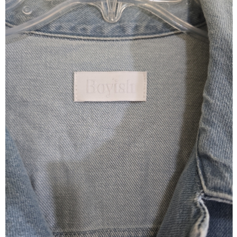 Boyish The Joe Denim Dress General Medium No Belt Cotton Flap Pockets Light Wash - Picture 6 of 9